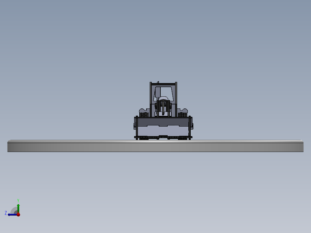 激光切割装载机立体拼装模型3D图纸 Solidworks2018 附多种格式右视图
