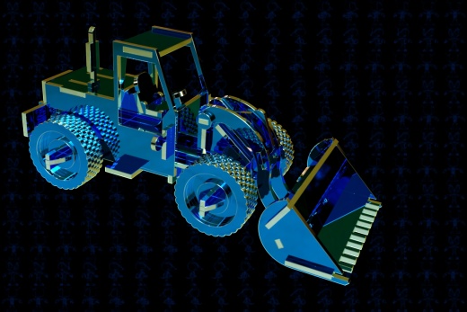 激光切割装载机立体拼装模型3D图纸 Solidworks2018 附多种格式缩略图