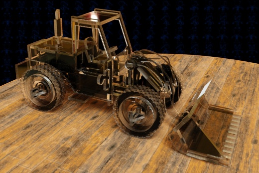 激光切割装载机立体拼装模型3D图纸 Solidworks2018 附多种格式缩略图