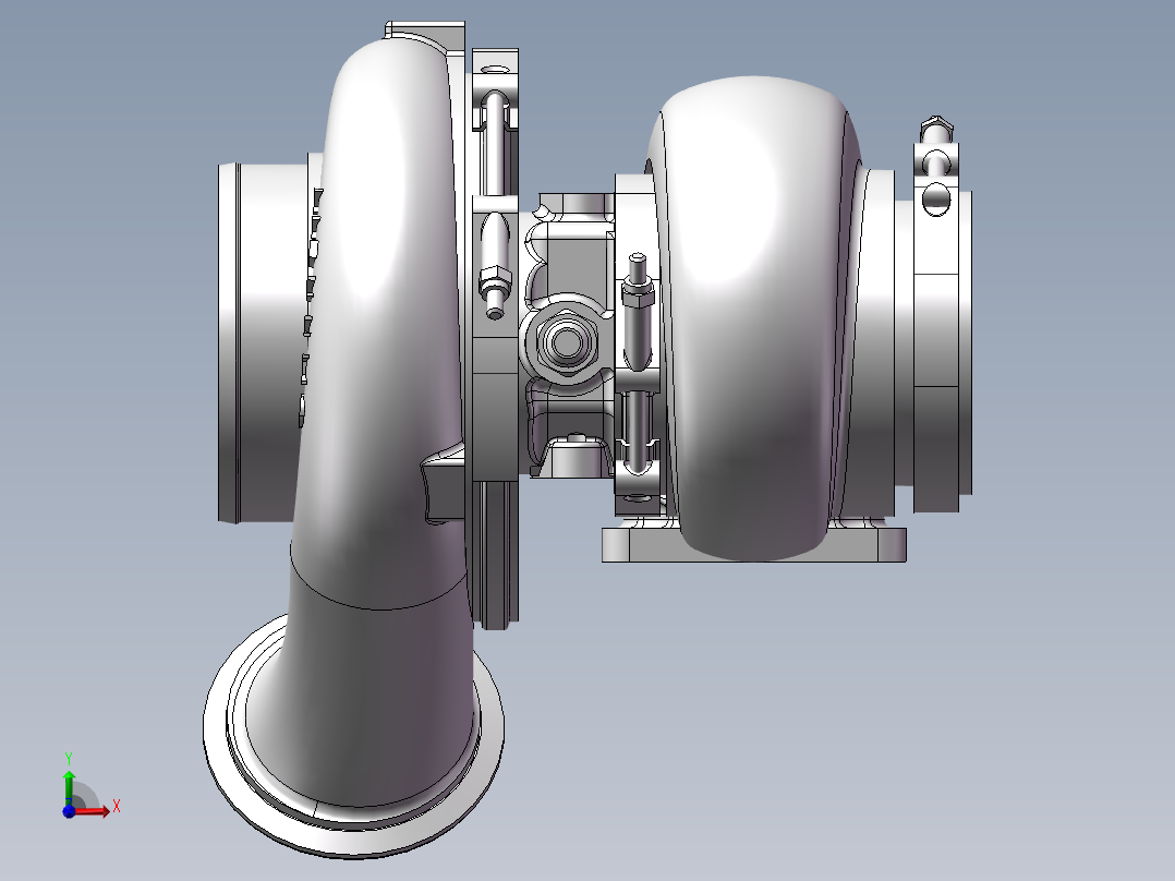 涡轮增压器模型（毕业设计）前视图