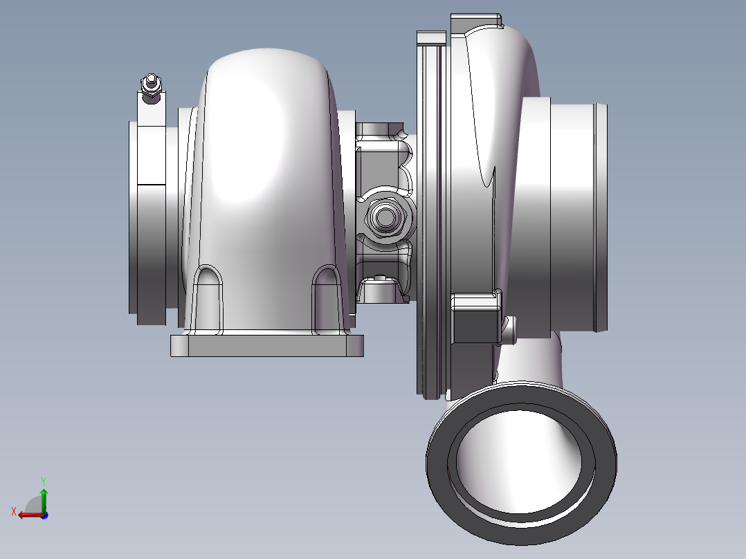 涡轮增压器模型（毕业设计）后视图