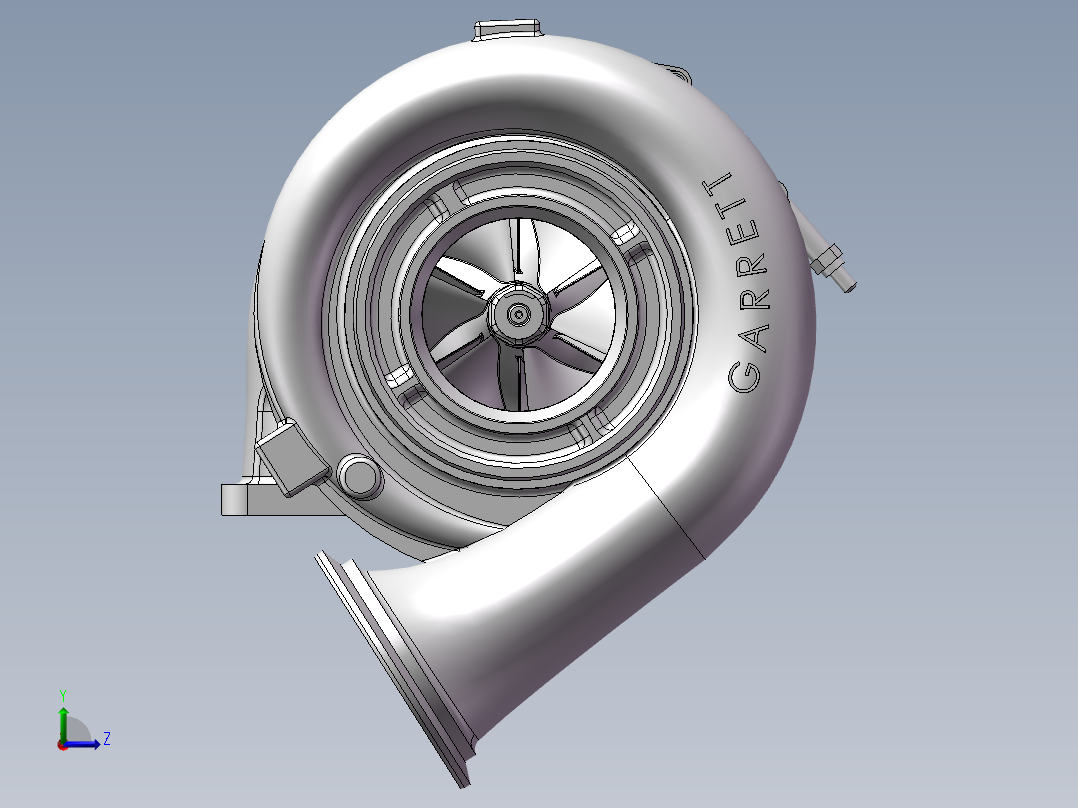 涡轮增压器模型（毕业设计）左视图