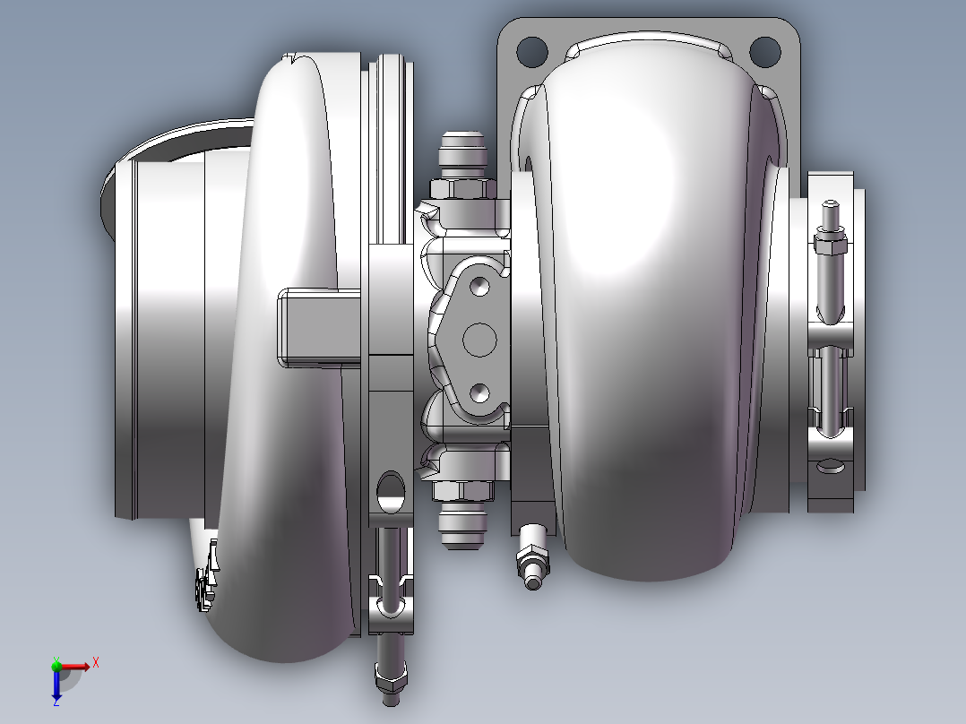 涡轮增压器模型（毕业设计）俯视图