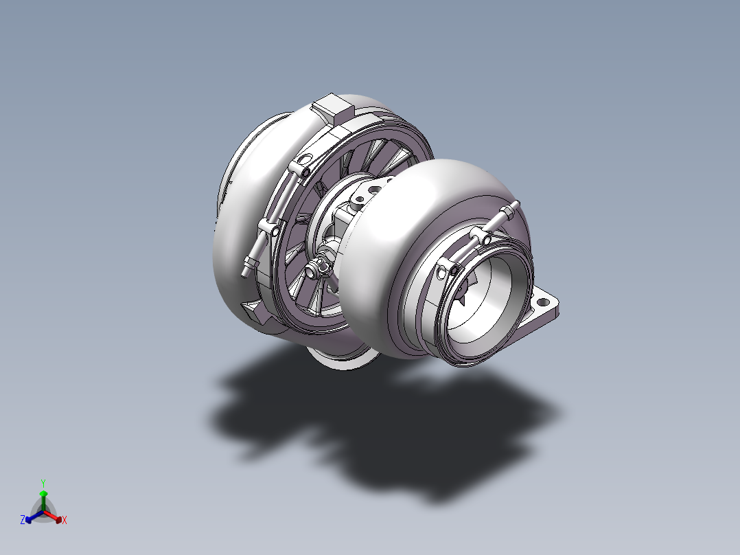 涡轮增压器模型（毕业设计）正等轴测图