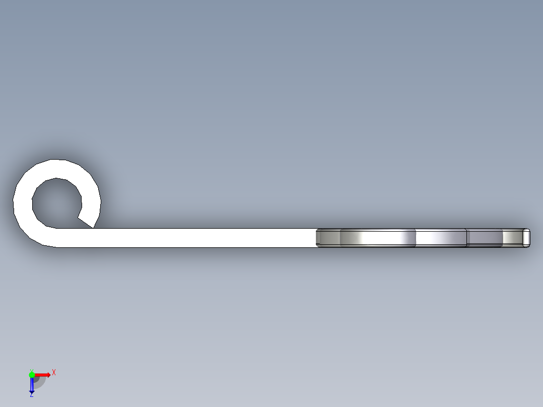 Inventor 门铰链俯视图