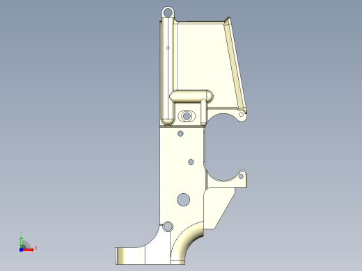 AR15下机匣3d模型前视缩略图