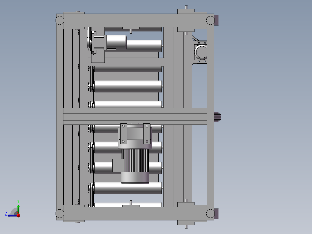 流水线上的L型自动翻转机3D模型