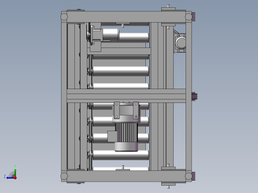 流水线上的L型自动翻转机3D模型右视缩略图
