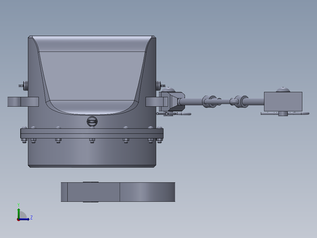 外露减速机左视图