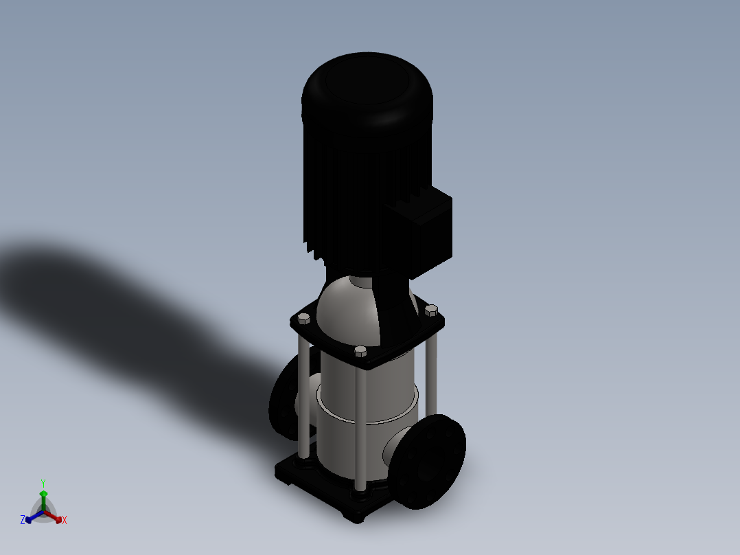 TSWA型卧式多级泵正等轴测图