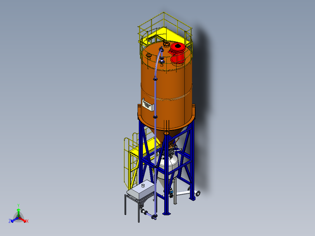 粉末筒仓和转移输送机