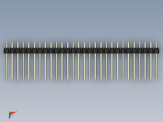 彩色公头100mil（2.54mm）系列-DS1021_black_1x28p_100mil_Type5_rev1.0俯视缩略图