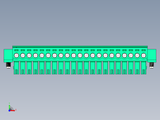 DEGSON 15EDG（公头） 3.5mm 螺钉锁紧，插拔式接线端子 FullPack-15EDGKM-3.5-21P-14-00AH前视缩略图