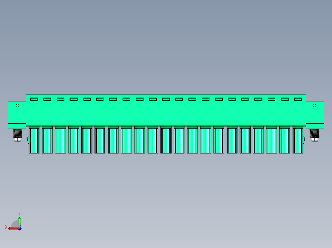 DEGSON 15EDG（公头） 3.5mm 螺钉锁紧，插拔式接线端子 FullPack-15EDGKM-3.5-21P-14-00AH后视图