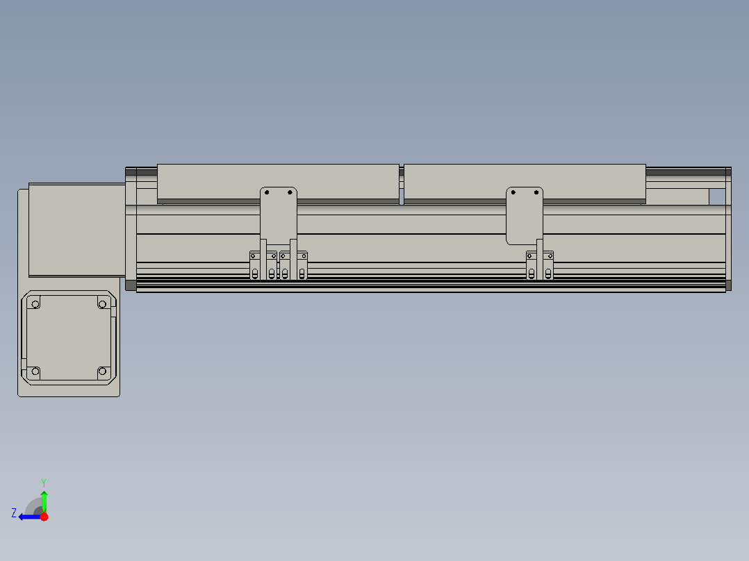 直线模组LHB21-L40-S200-LD设计图纸右视图