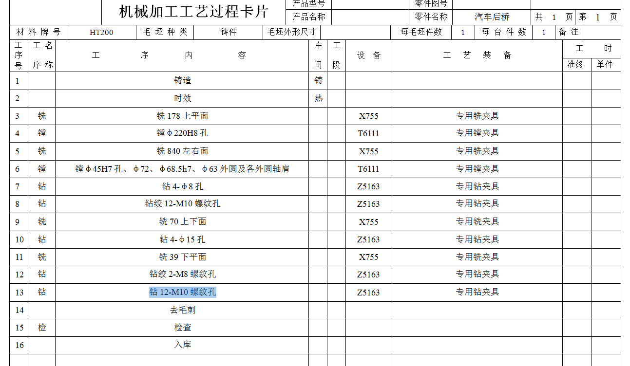 Q330-汽车后壳体机械加工工艺及夹具设计【铣面+钻孔】