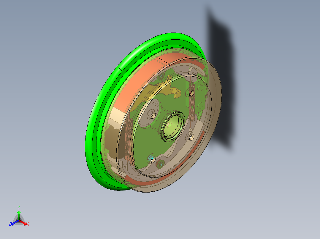 长安轻型货车鼓式制动器的设计【领从蹄式】【含三维catia+全套CAD图+文档】正等轴测图