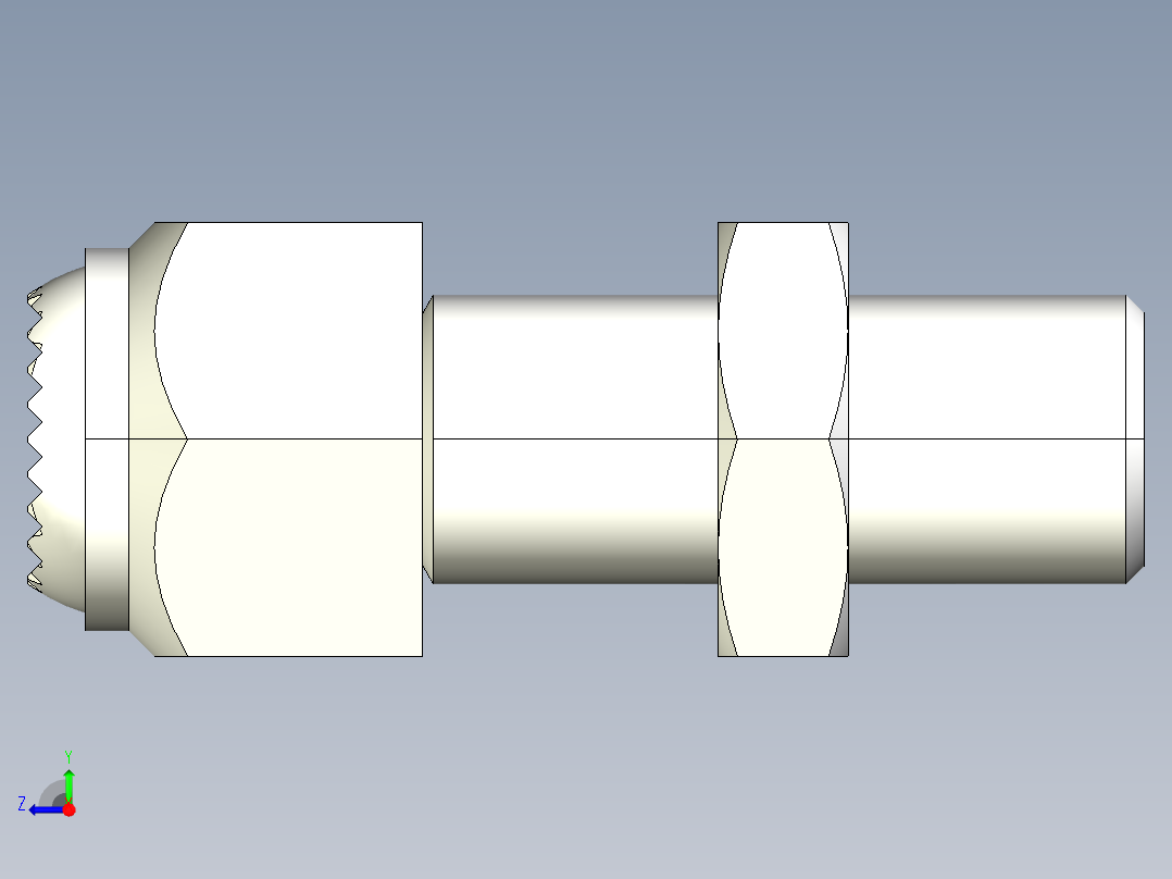 定位配件2274-3D多系列多零件图纸模型右视图