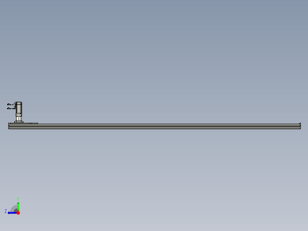 东锦齿条传动DH136G-S2600-BU-减速机+P400W右视图