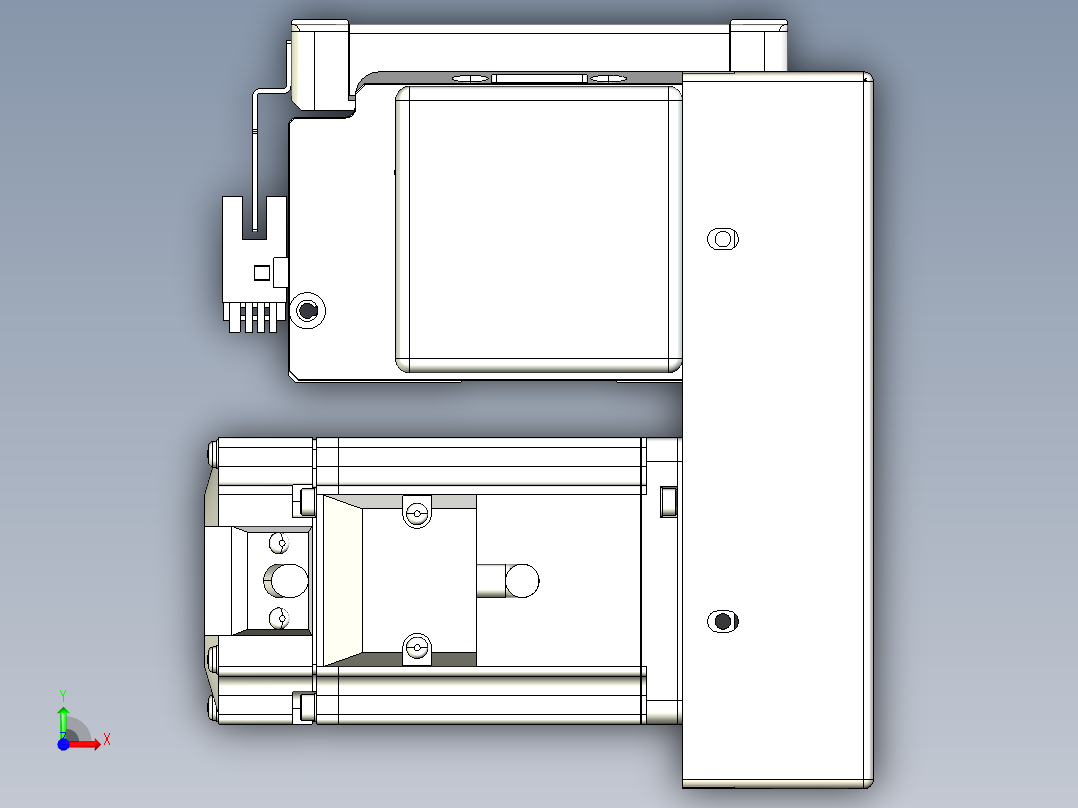 同步带全封闭直线模组TPA-HCB-105D-90-L2650-RP-C-P20-N3前视图