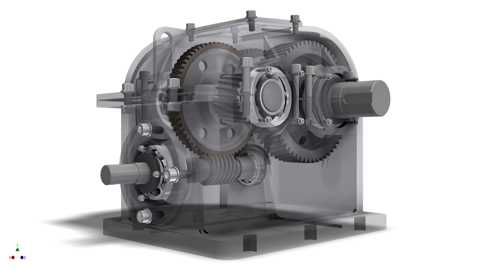 复杂的涡轮减速器