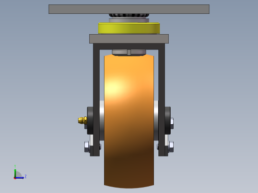 360度旋转设备车轮，左视缩略图