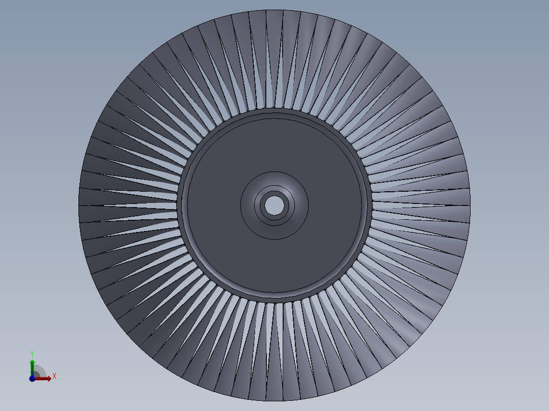 涡轮叶盘（叶盘）---模型格式为 sw前视图