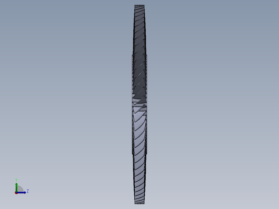 涡轮叶盘（叶盘）---模型格式为 sw左视图