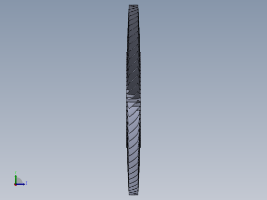 涡轮叶盘（叶盘）---模型格式为 sw左视缩略图