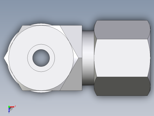 卡套式工业通用硬管接头EO_Adjustable_locknut_run_tee_LEE08ZSRCF俯视缩略图