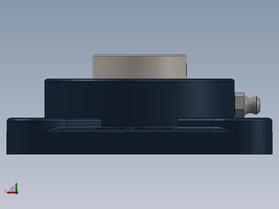 UCF205轴承块后视图