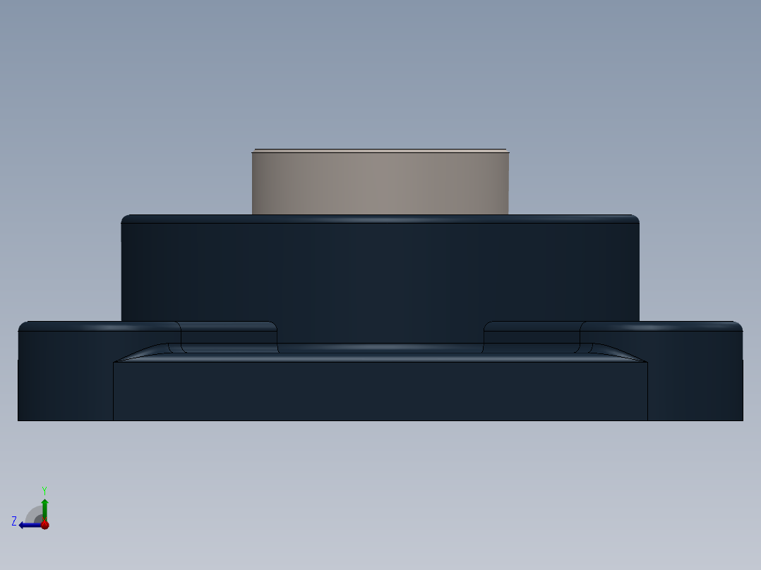 UCF205轴承块右视图