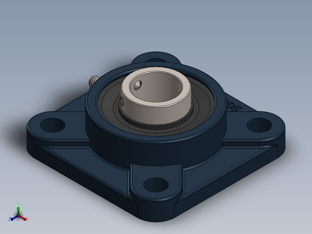 UCF205轴承块正等轴测图