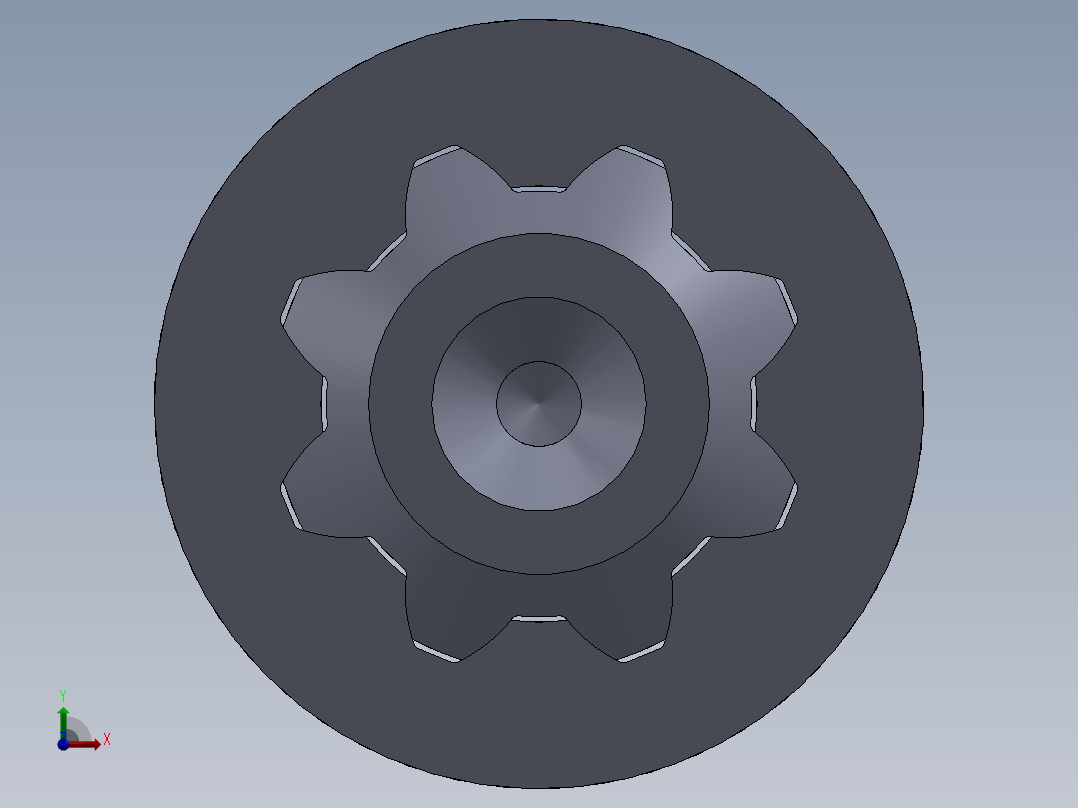 轴和轮毂连接器前视图