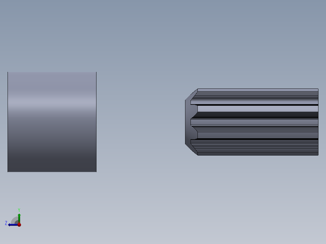 轴和轮毂连接器右视图