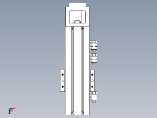 TPA-KNR-60E-1205C-L100A1-M-P10-N3线性模块铝制底座俯视缩略图