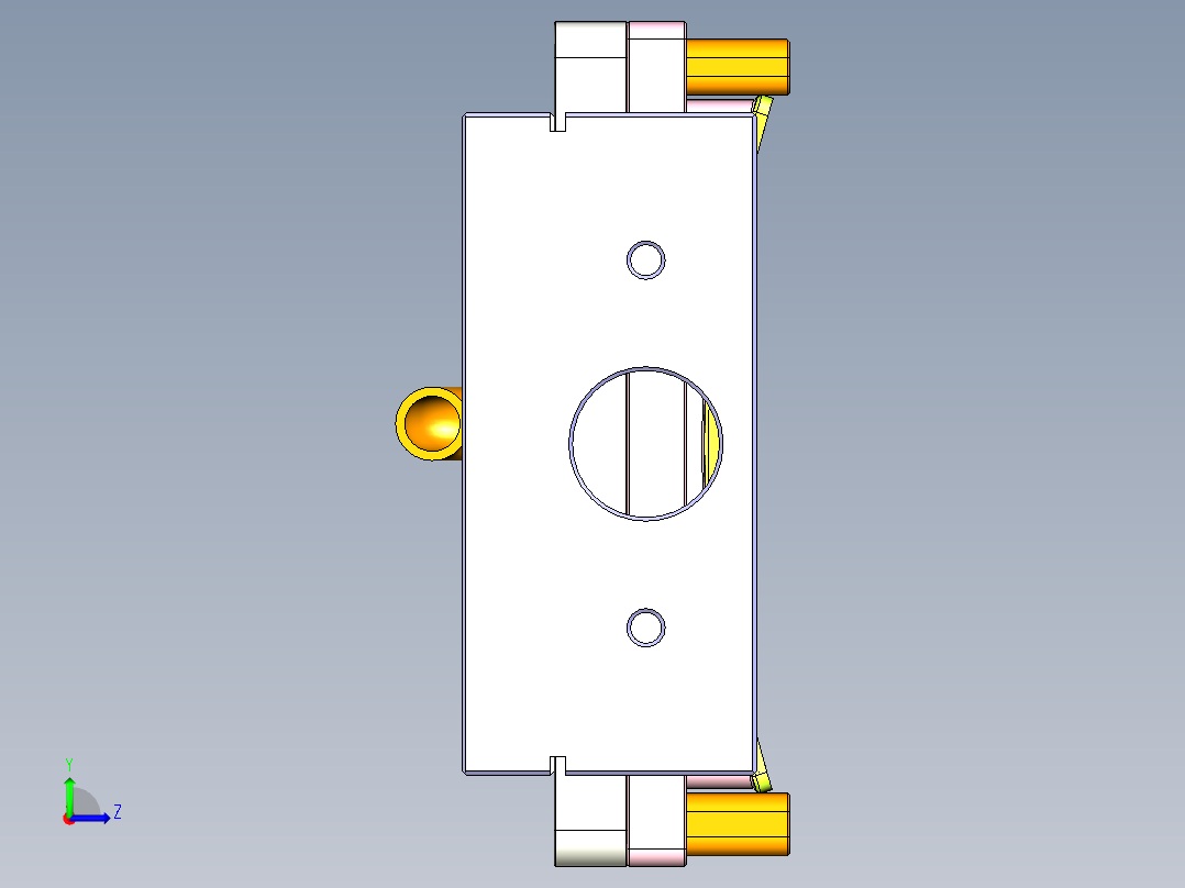 音响后盖铣内腔治具模型+CAD左视图