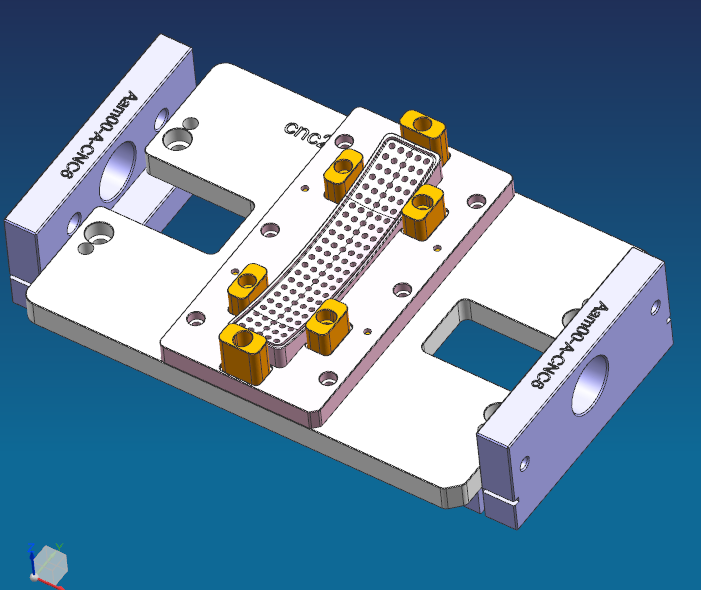 音响后盖铣内腔治具模型+CAD