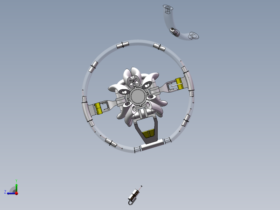 改装方向盘右视图