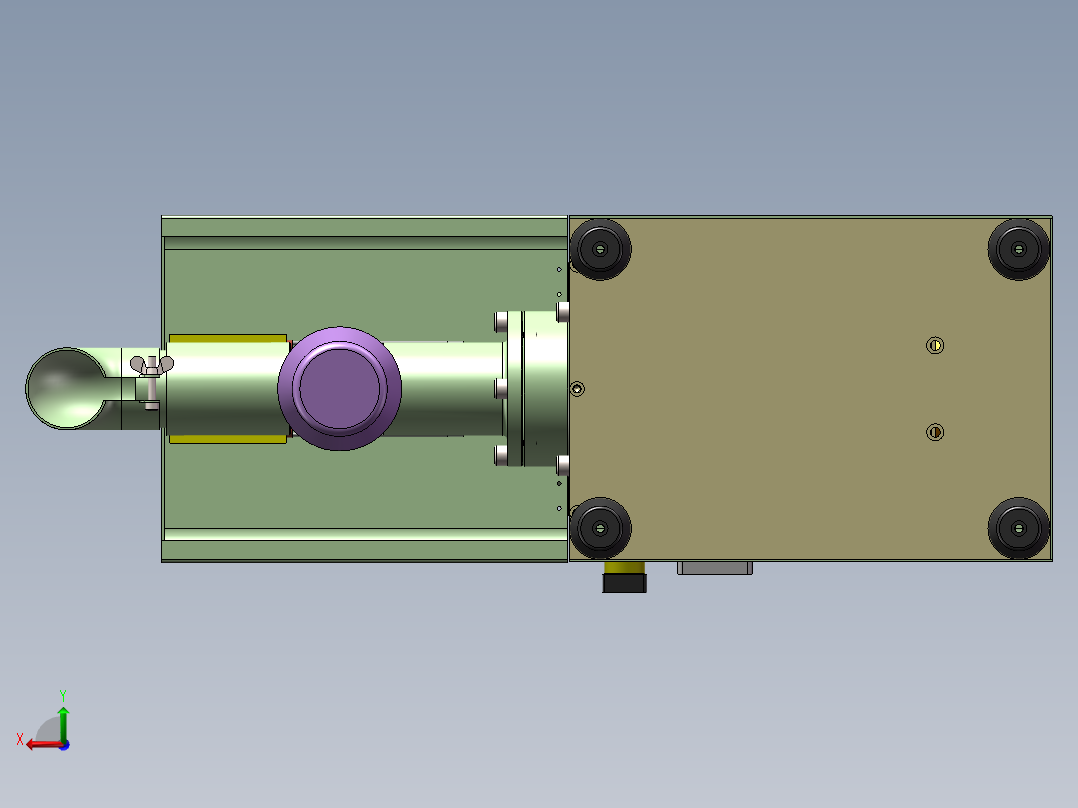 家用小型榨油机三维SW模型后视图