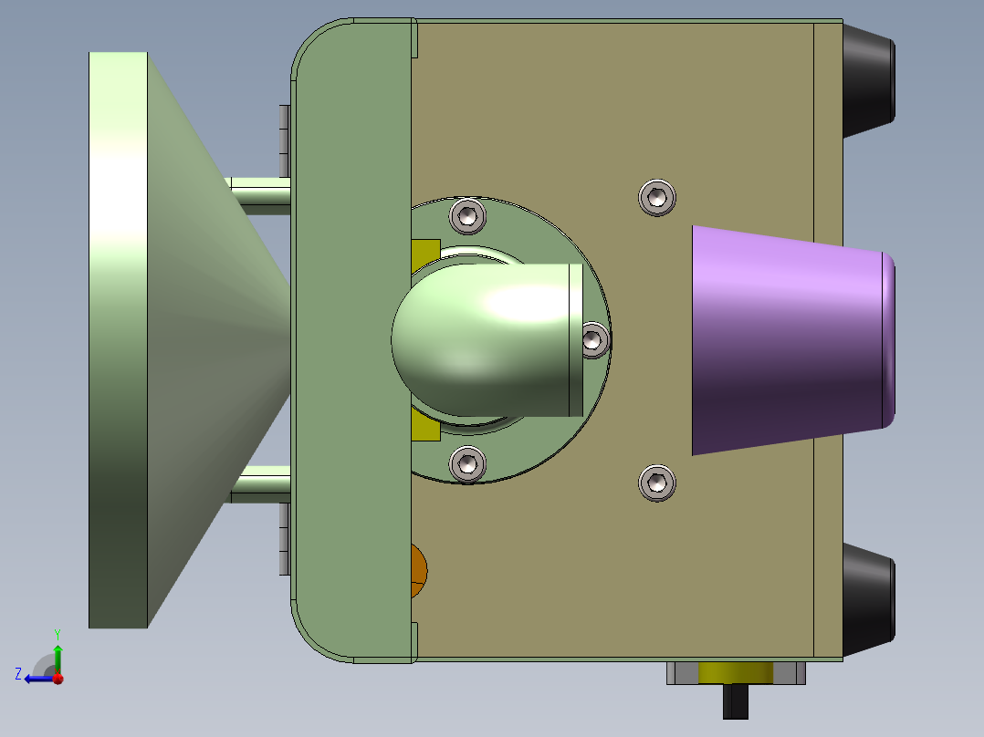 家用小型榨油机三维SW模型右视图