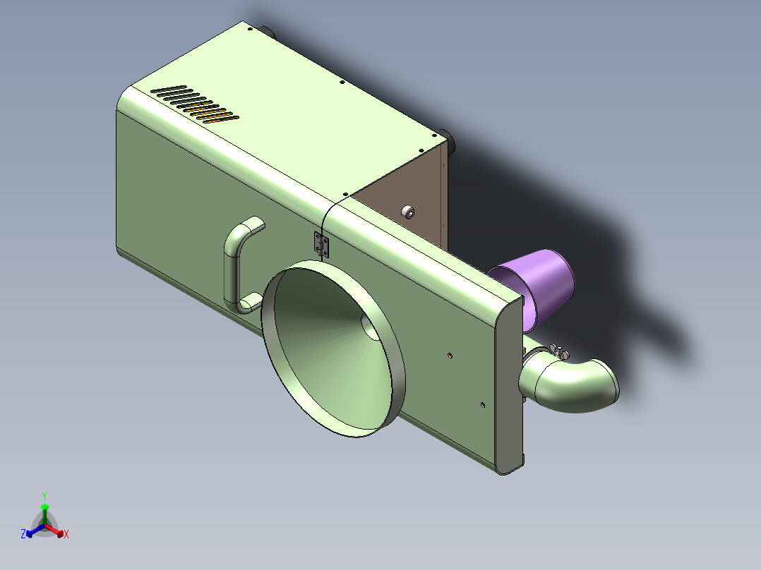 家用小型榨油机三维SW模型正等轴测图