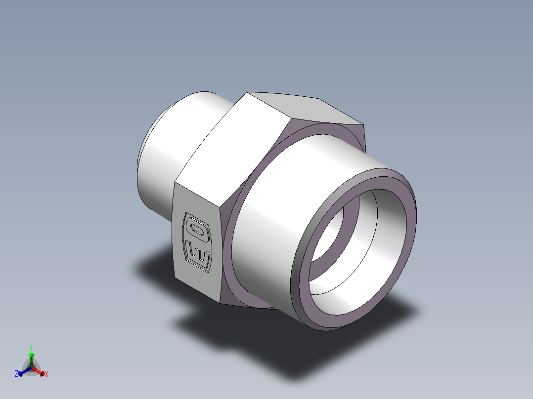 美制锥螺纹、1DN-36-12正等轴测图