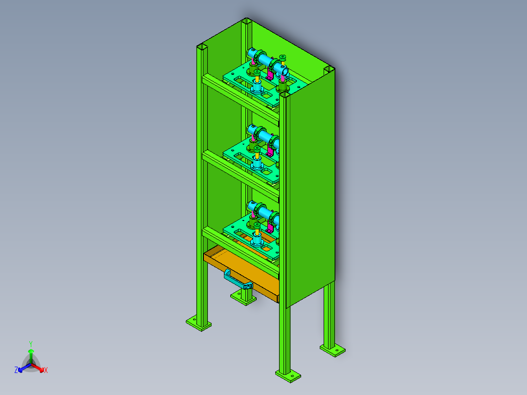 缓冲架模型设计图