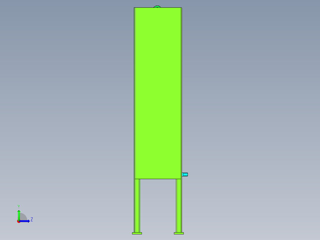 缓冲架模型设计图左视图
