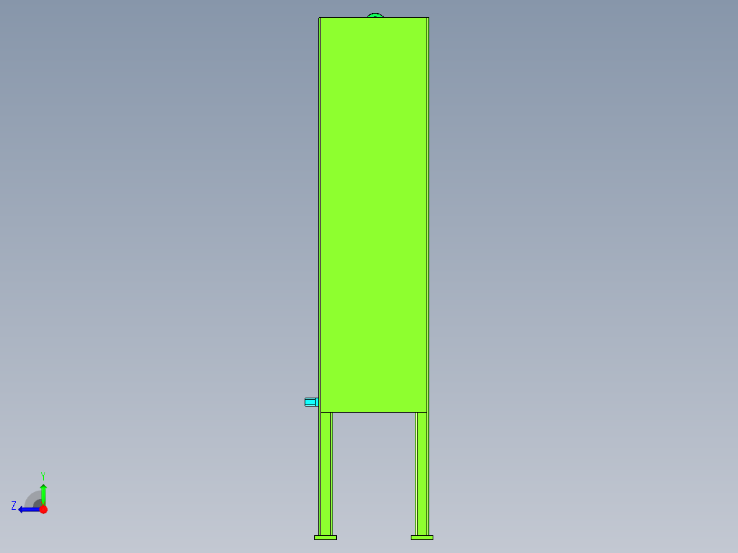 缓冲架模型设计图右视图