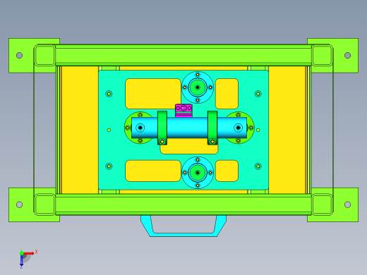 缓冲架模型设计图俯视缩略图