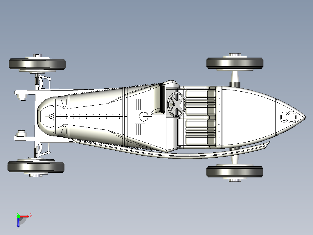 A3003415-阿尔法·罗密欧 P2 (1924)汽车俯视图