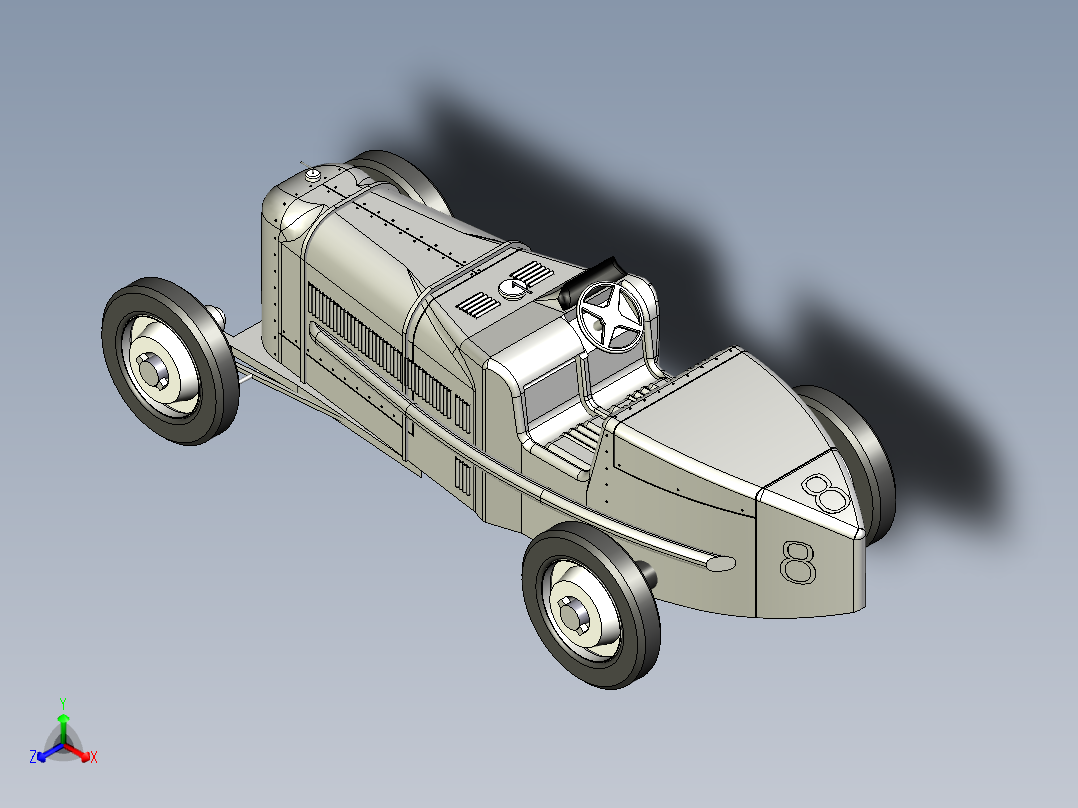 A3003415-阿尔法·罗密欧 P2 (1924)汽车正等轴测图