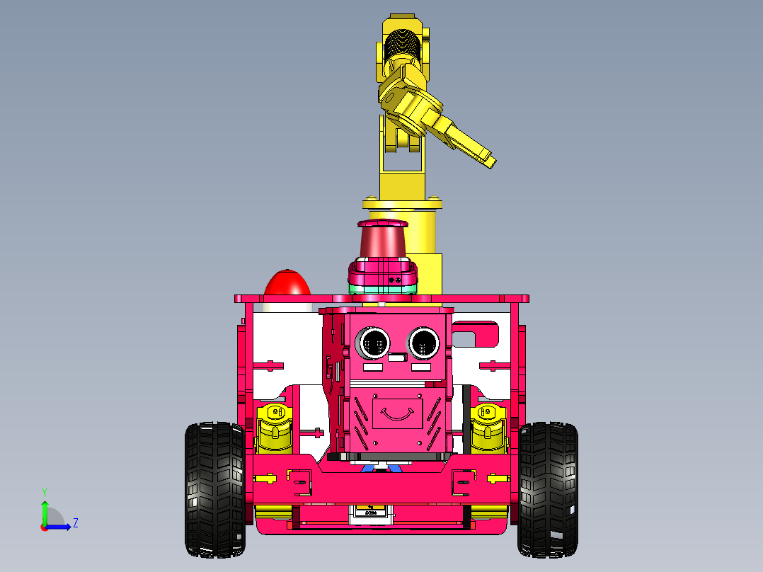 智能作业小车模型左视图